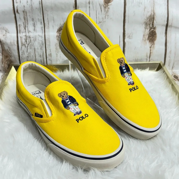 Polo Ralph Lauren Polo Bear Keaton Slip on Shoes New - Picture 7 of 9